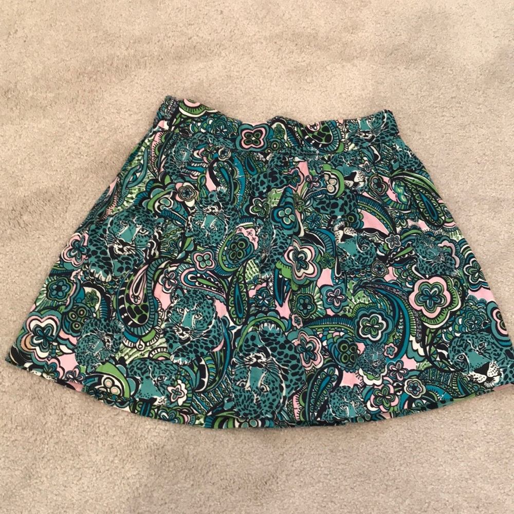 Gathered Floral Skirt